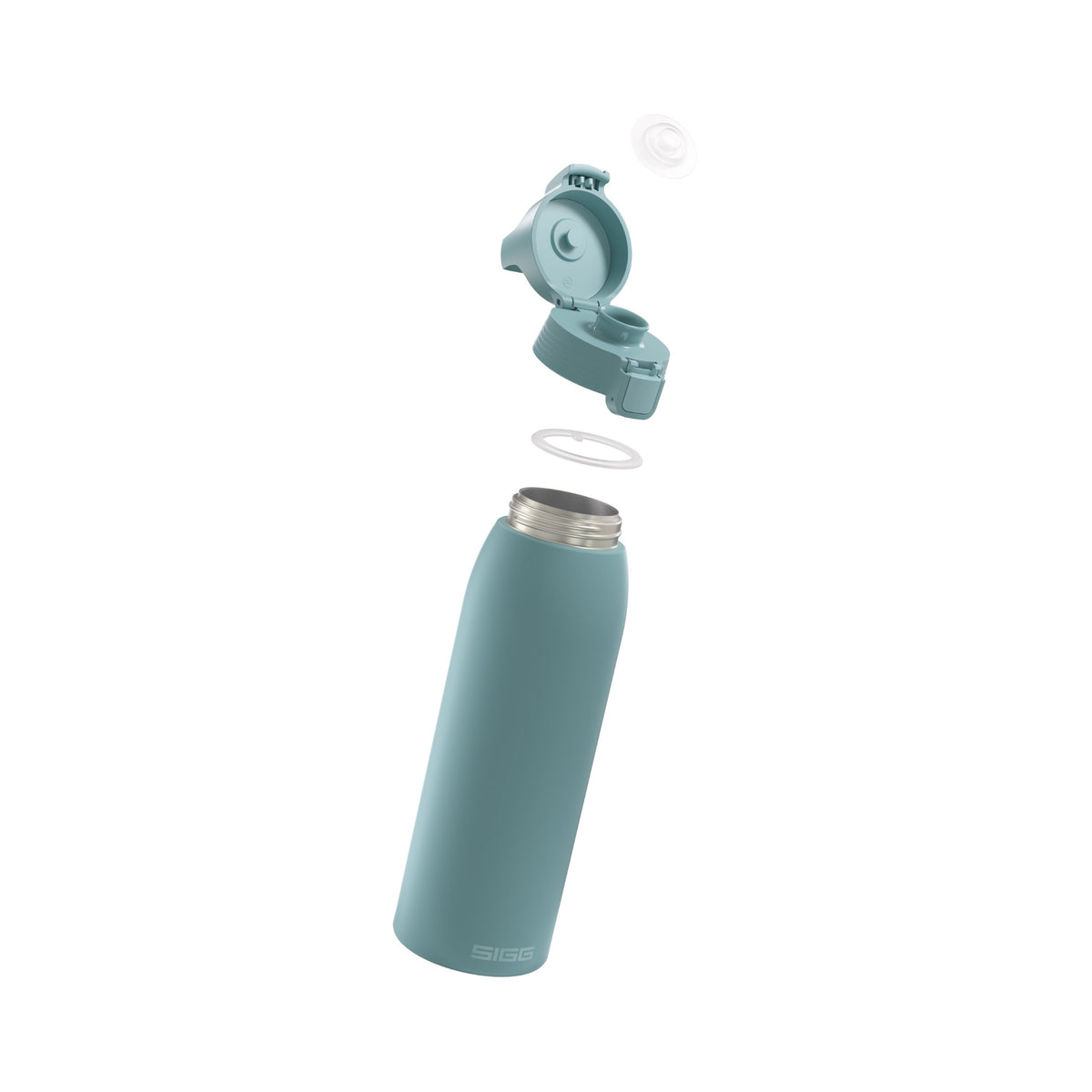 SIGG Shield Therm One termospullo Morning Blue 1,0 l, osiin purettuna