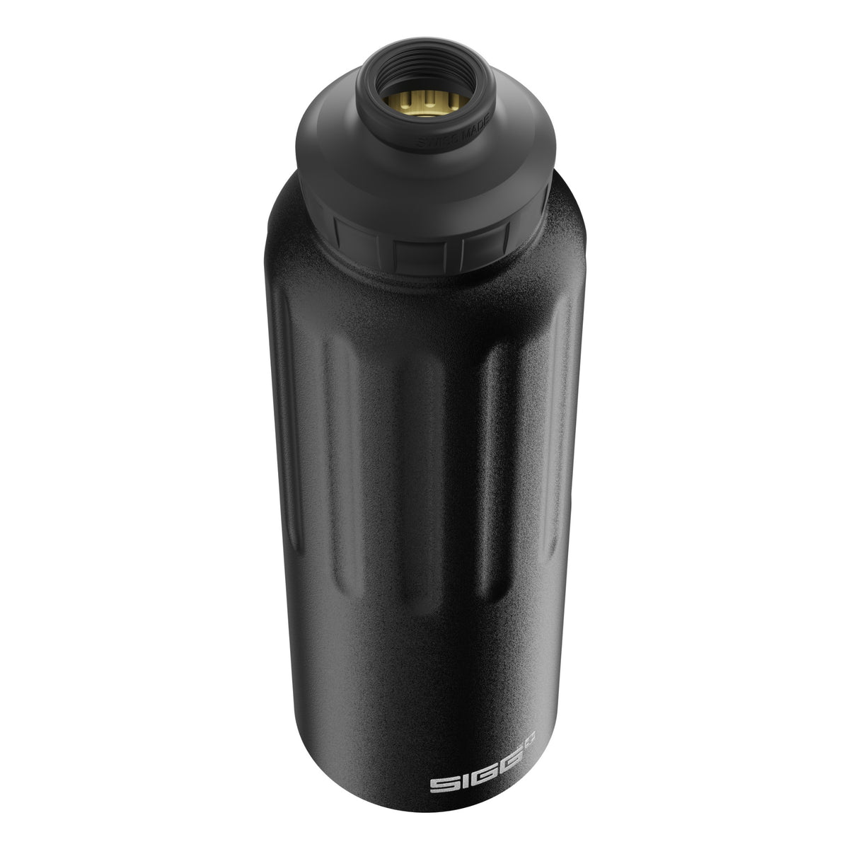 SIGG WMB Traveller Black Touch 1,5 l juomapullo, korkki avattuna