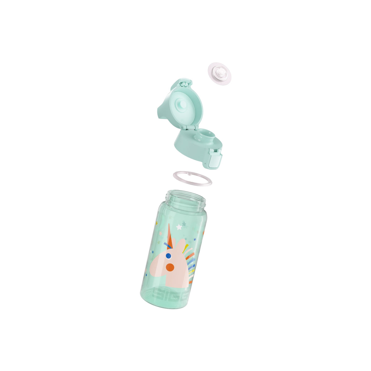 SIGG Viva One Unistars 0,5 l lasten juomapullo, osiin purettuna