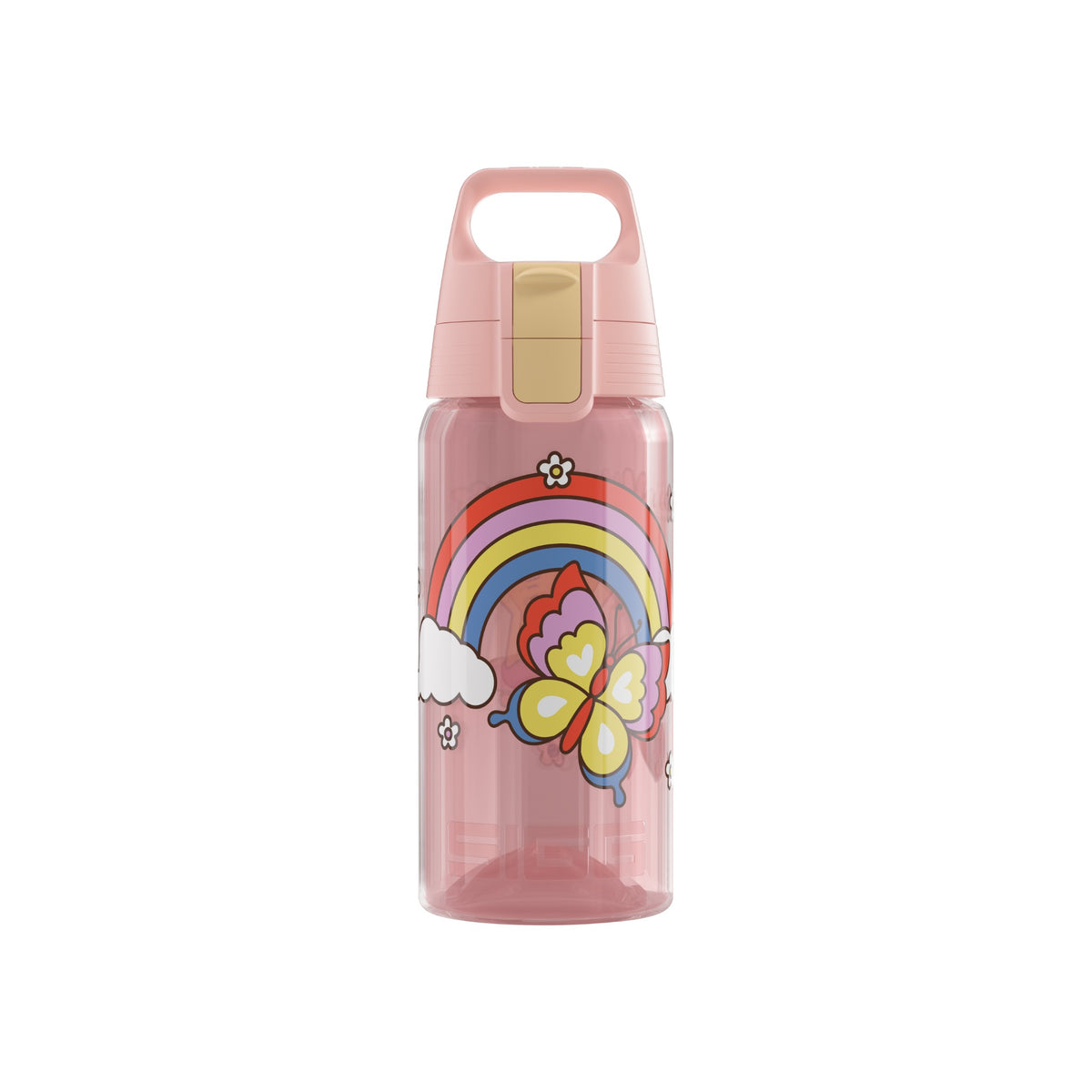 SIGG VIVA ONE LASTEN JUOMAPULLO RAINBOW 0,5 l, edestä, pullo täytettynä