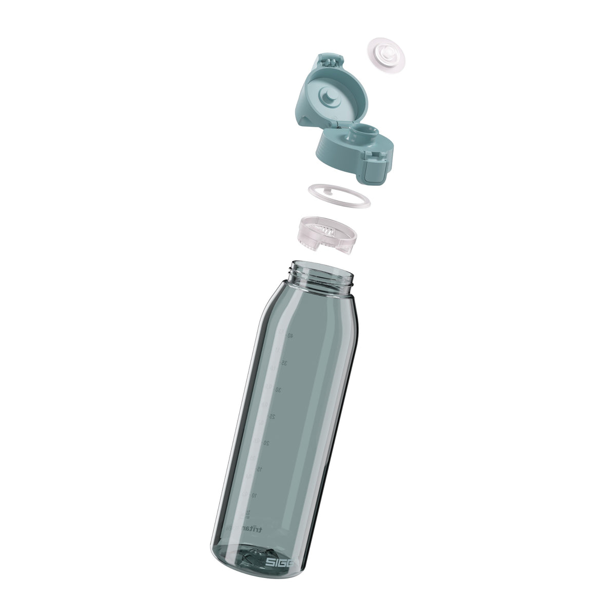 SIGG TOTAL COLOR ONE JUOMAPULLO - MORNING BLUE 1,5 l, osiin purettuna