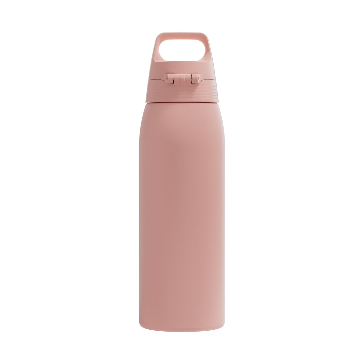 SIGG Shield One teräksinen juomapullo Playful Peach 1,0 l, takaa, pullo täytettynä