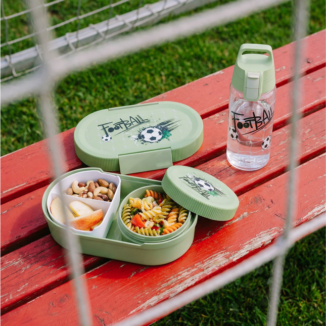 SIGG LUMO Kids Lunchbox - Lasten eväsrasia välipaloille, football splash