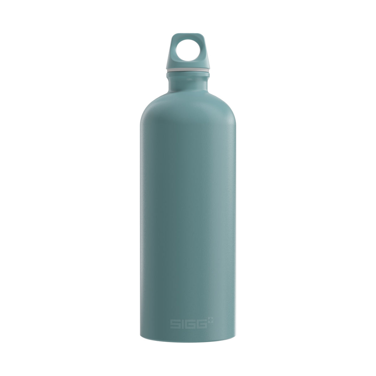 SIGG Traveller Morning Blue 1,0 l juomapullo, edestä, pullo täytettynä