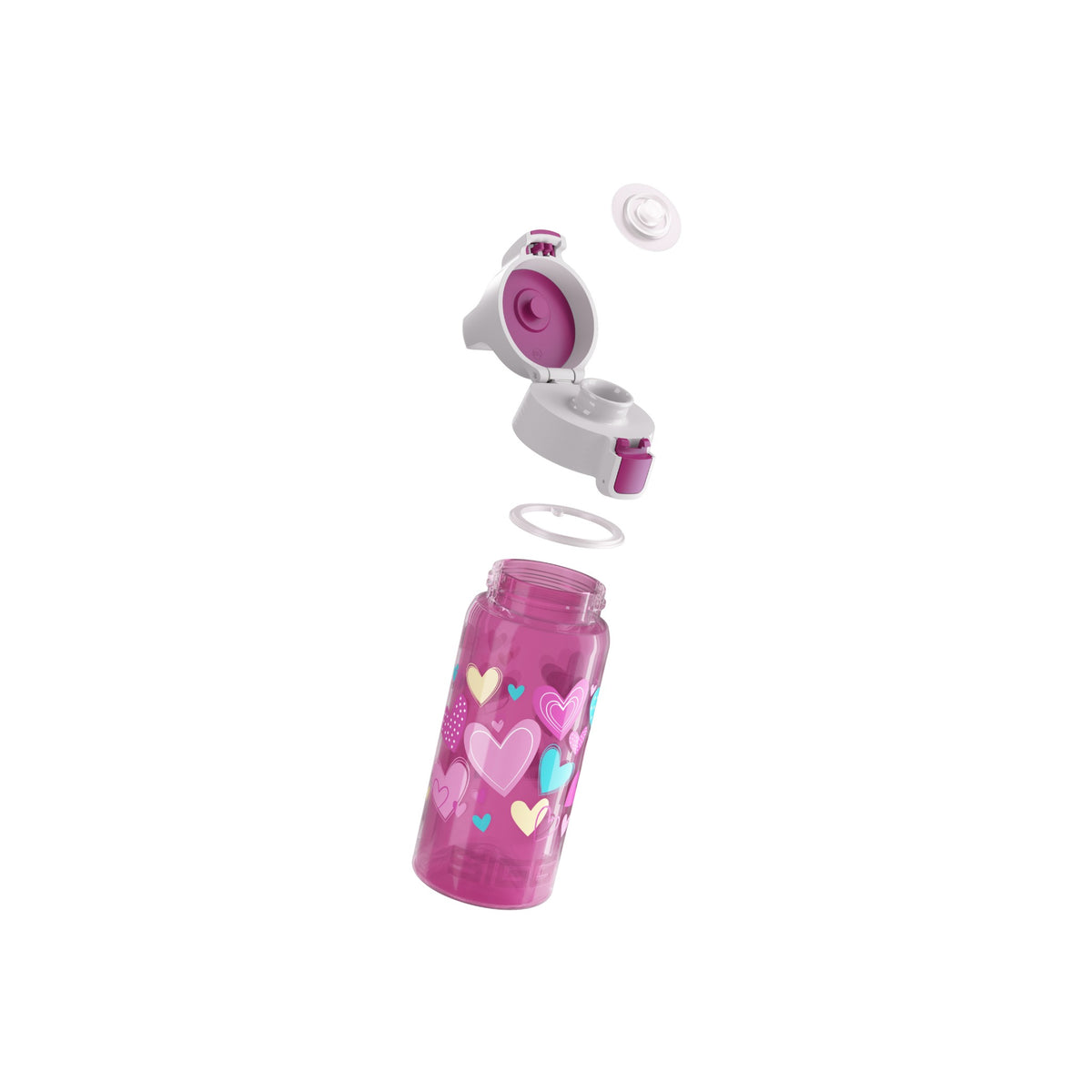 SIGG VIVA ONE Hearts 0,5 l, osiin purettuna