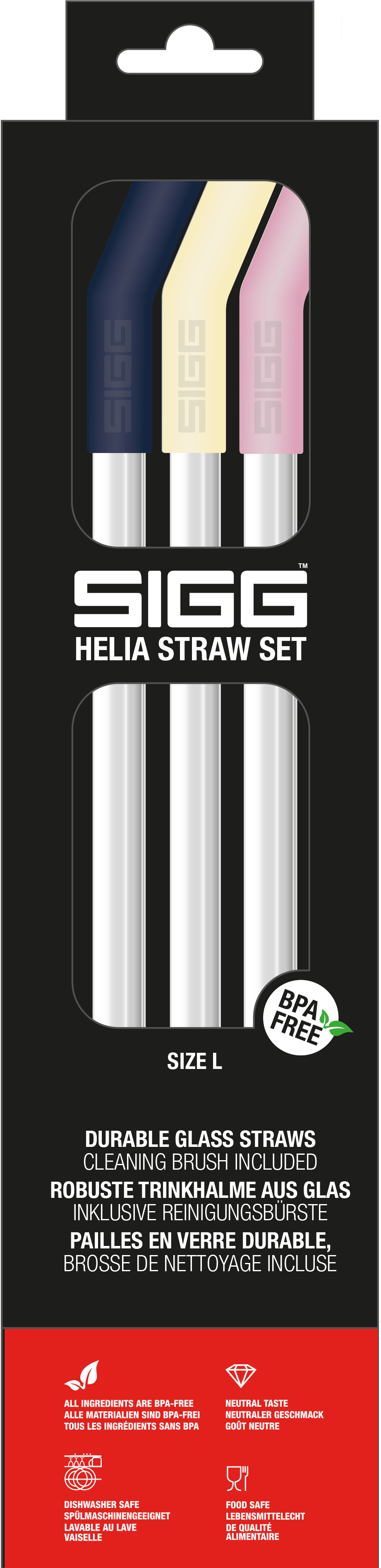 Helia Straw Set Night Large - Juomapullojen tarvikkeet - sigg-shop.fi