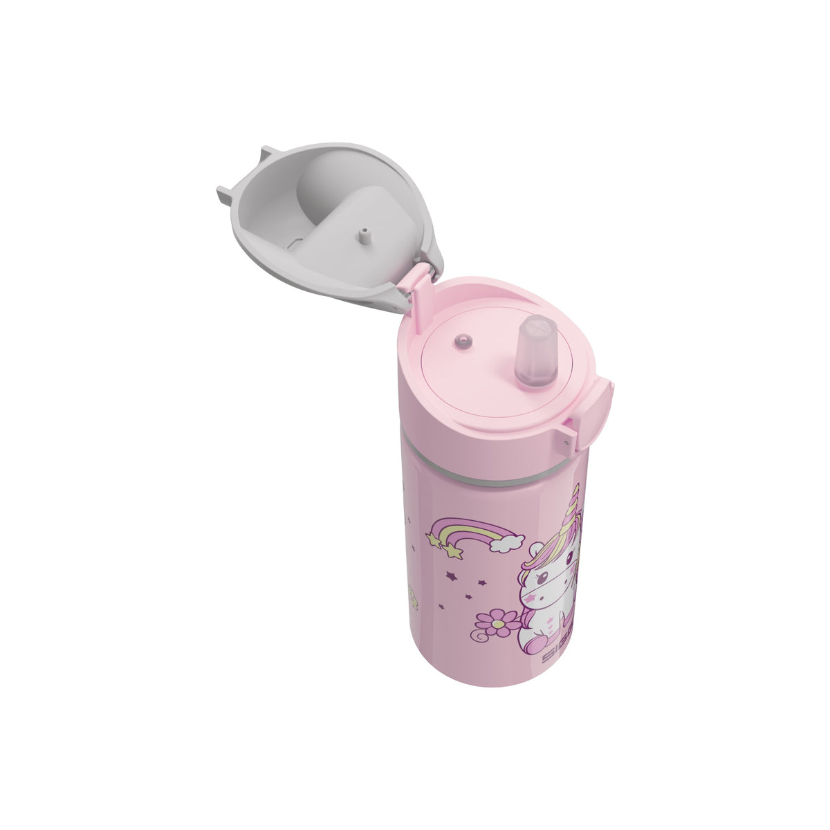 SIGG Miracle Wmb lastenpullo Happy Unicorn 0,4 l, korkki avattuna
