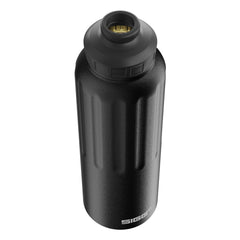 SIGG WMB Traveller Black Touch 1,5 l juomapullo, korkki avattuna