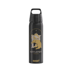 SIGG WMB ONE Hufflepuff 0,75 l alumiinipullo, edestä, pullo täytettynä