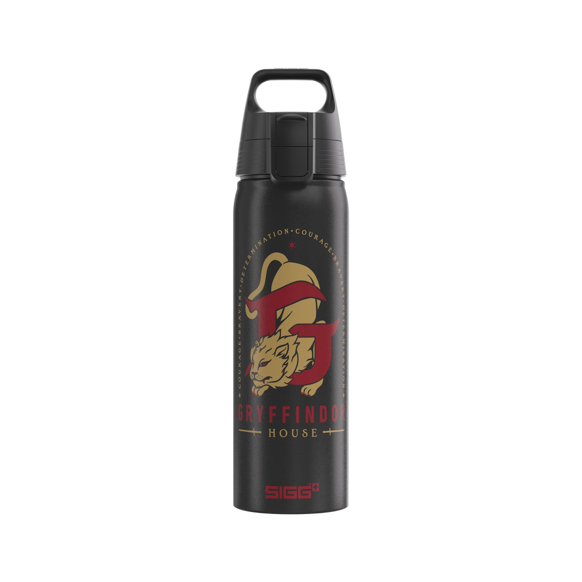SIGG WMB ONE Gryffindor 0,75 l alumiinipullo, edestä, pullo täytettynä