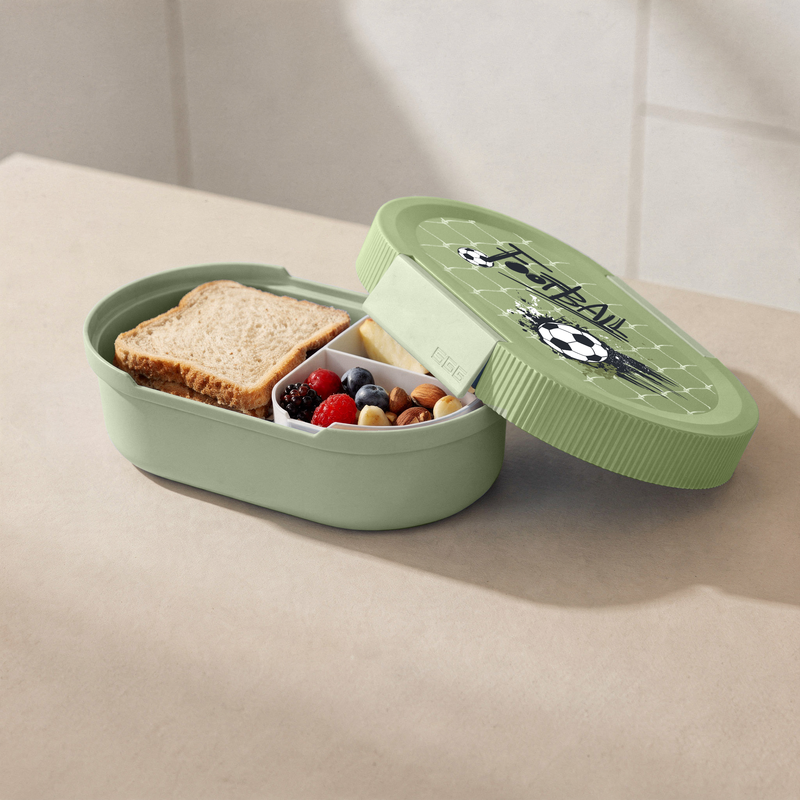 SIGG LUMO Kids Lunchbox - Lasten eväsrasia välipaloille, football splash