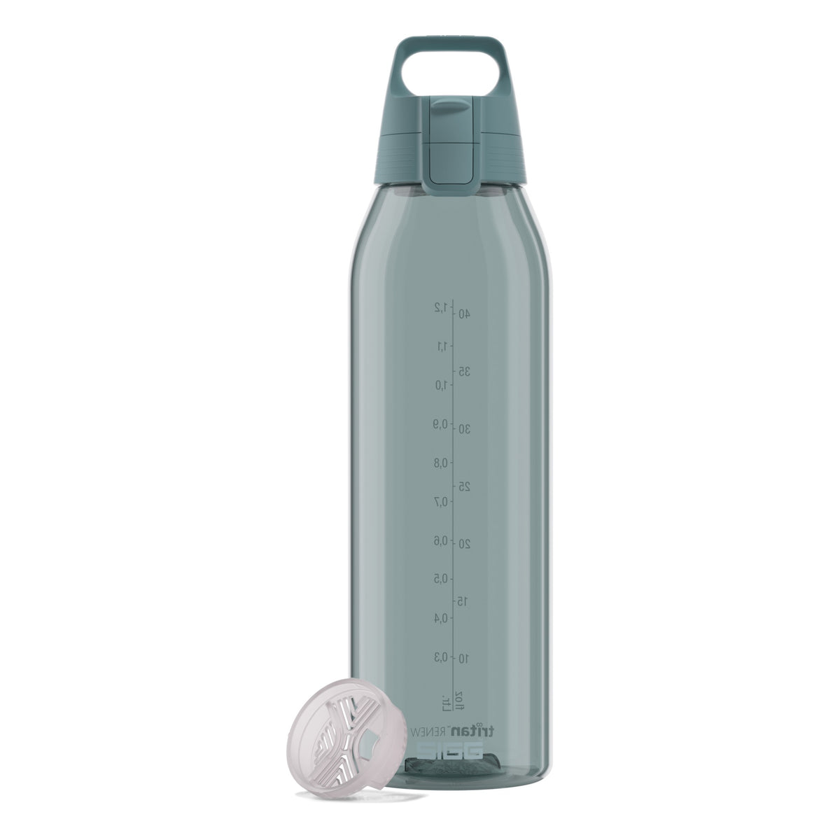 SIGG TOTAL COLOR ONE JUOMAPULLO - MORNING BLUE 1,5 l, edestä, pullo täytettynä