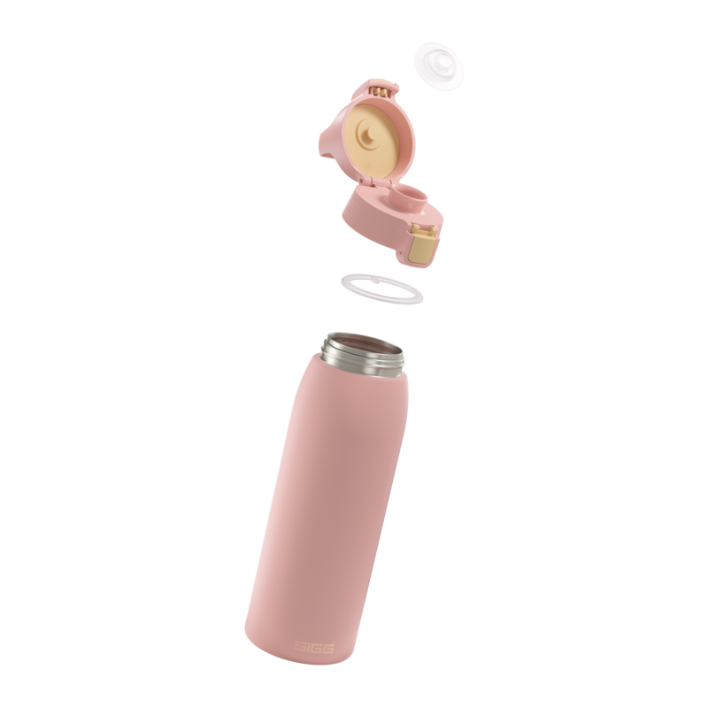 SIGG Shield One teräksinen juomapullo Playful Peach 1.0 L