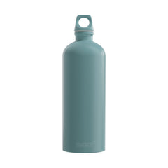 SIGG Traveller Morning Blue 1,0 l juomapullo, edestä, pullo täytettynä