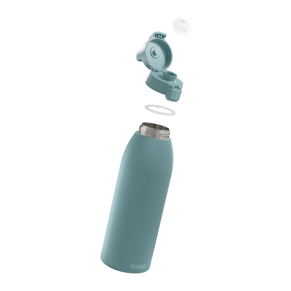 SIGG Shield Therm One termospullo Morning Blue 1,5 l, käytössä ulkona