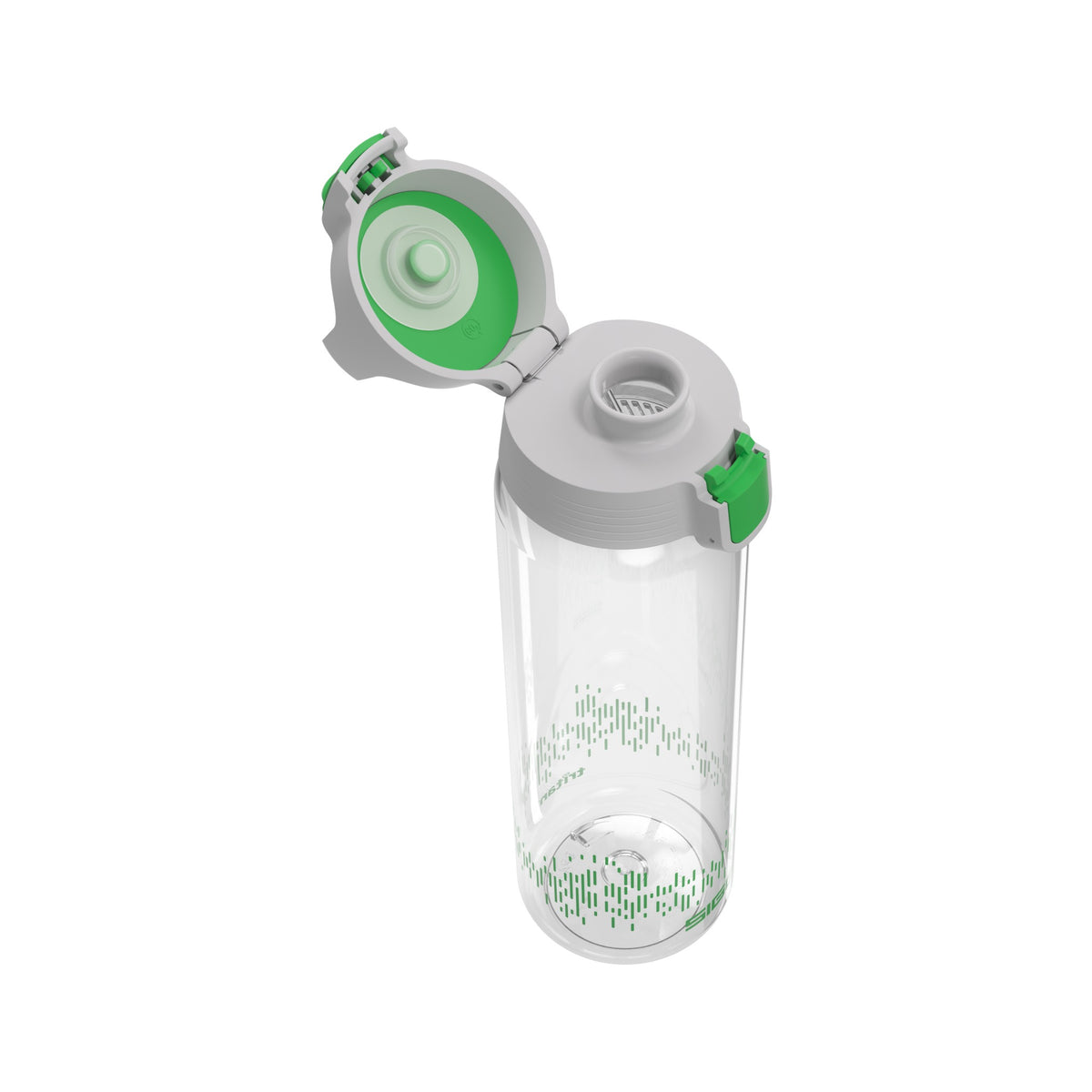 SIGG Total Clear One MyPlanet Green 0,75 l, korkki avattuna