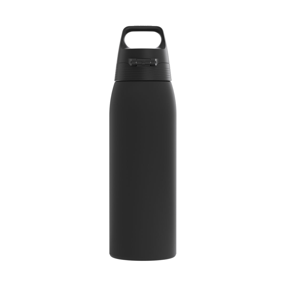 SIGG Shield One Black 1 L, takaa, pullo täytettynä